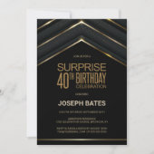 Invitation Black Gold Surprise 40e anniversaire (Devant)