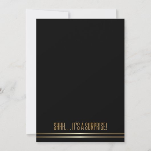 Invitation Black Gold Surprise 40e anniversaire (Dos)