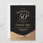Invitation Black Gold Surprise 50e anniversaire (Devant)