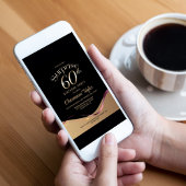 Invitation Black Gold Surprise 60e anniversaire