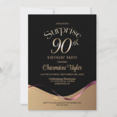Invitation Black Gold Surprise 90e anniversaire (Devant)