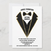 Invitation Black Gold Tuxedo Bachelor Party (Devant)