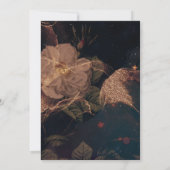 Invitation Black & Gold Vintage Glam Mariage Floral (Dos)