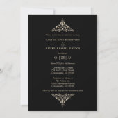 Invitation Black Golden Chic Lace Romantic Couple Wedding (Dos)