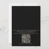 Invitation Black Gothic Gate Romance Elegant QR Code Wedding (Dos)