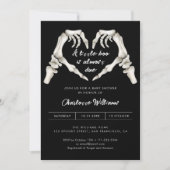 Invitation Black Gothique Amour Halloween Baby shower Invitat (Devant)