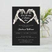 Invitation Black Gothique Amour Halloween Baby shower Invitat (Debout devant)
