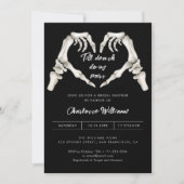 Invitation Black Gothique Love Halloween Fête des mariées (Devant)