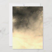 Invitation Black Grad Casquette Aquarelle Gold Graduation Par (Dos)