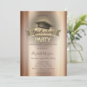 Invitation Black Grad Casquette Cooper Graduation Party (Debout devant)