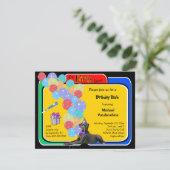 Invitation Black Great Dane Birthday Barthday (Debout devant)