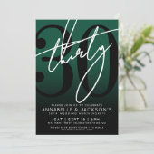 Invitation Black Green 30th Anniversary Party (Debout devant)