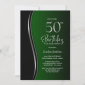 Invitation Black Green 50e fête d'anniversaire (Devant)