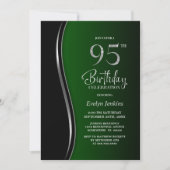Invitation Black Green 95e fête d'anniversaire (Devant)