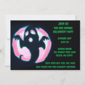 Invitation Black Green Ghost Éffrayant Halloween Ghomajorité (Devant)