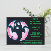 Invitation Black Green Ghost Éffrayant Halloween Ghomajorité (Debout devant)