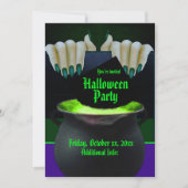 Invitation Black Green & Purple Sorcières brasser (Devant)