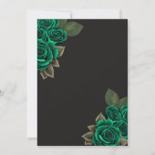 Invitation Black Green Rose Gold Princesse Quinceañera (Dos)