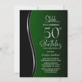 Invitation Black Green Surprise 50e anniversaire (Devant)