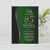 Invitation Black Green Surprise 85e anniversaire (Debout devant)