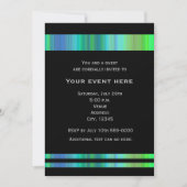 Invitation Black Greens Blues Elegant Party Événement Invitat (Devant)
