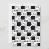 Invitation Black Grey Digital Frame Corner Photo Anniversaire (Dos)