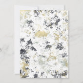 Invitation Black Grey Gold Moderne Sweet 16 Anniversaire (Dos)