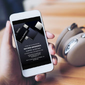 Invitation Black Grey Surprise 18ème anniversaire