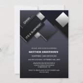 Invitation Black Grey Surprise 30e anniversaire (Devant)