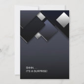 Invitation Black Grey Surprise 70e anniversaire (Dos)