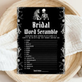 Invitation Black Halloween Skeleton Bride mot jeu