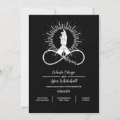 Invitation Black Handfasting Forever Hands Wiccan Union (Devant)
