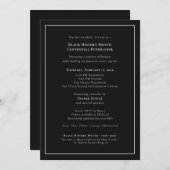 Invitation Black History Month Centennial Gala Fundraiser (Devant / Derrière)