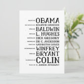 Invitation black history month legends icons (Debout devant)