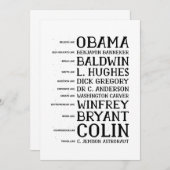 Invitation black history month legends icons (Devant / Derrière)