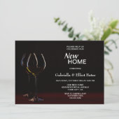 Invitation Black House Wine Glass Party (Debout devant)