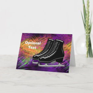 Invitation Black Ice Skates & Technicolor - Customizable