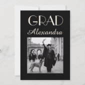 Invitation Black Ivory Veterinary Medicine Graduation Party (Devant)