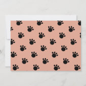 Invitation Black Kitty Cat Girl rose Photo Anniversaire (Dos)