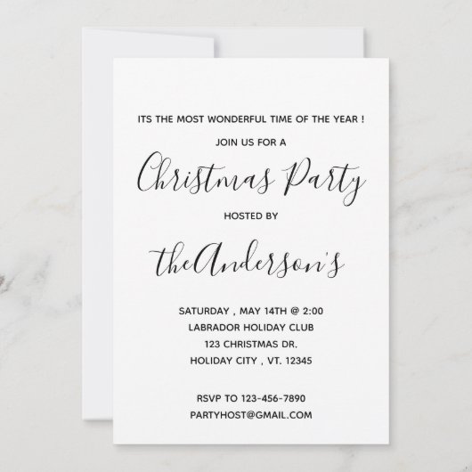 Invitation Black Lab Christmas - Chien mignon Chien Chien Chi (Dos)