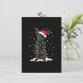 Invitation Black Lab Labrador Christmas Tree Light Pajama Dog (Debout devant)