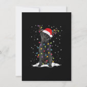 Invitation Black Lab Labrador Christmas Tree Light Pajama Dog (Devant)
