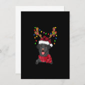 Invitation Black Lab Labrador Christmas Tree Light Pyjama Chi (Devant / Derrière)