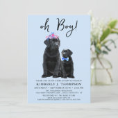 Invitation Black Labrador Retriever Chien Chien Chien Chien G (Debout devant)