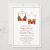 Invitation Black Lace Aquarelle Lingerie Fête des mariées Inv (Devant)