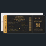 Invitation Black las vegas Passe d'embarquement Destination m<br><div class="desc">Black las vegas Billet d'embarquement mariage invitation avec une carte du monde de destination et fausse couleur or,  Pass Mariage,  Mariage de destination,  Passeport avec code QR carte Rsvp.</div>