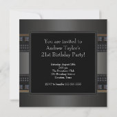 Invitation Black Leather Mans 21e fête d'anniversaire (Dos)