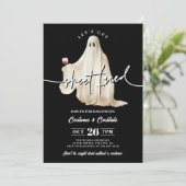 Invitation Black Let's Get Sheet Faced Drôle d'Halloween (Debout devant)
