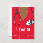 Invitation Black LPN Infirmière Graduation Scrub #90 (Devant)