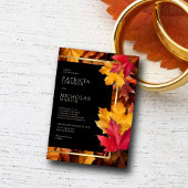 Invitation Black Magic rencontre Rustic Golden Autumn Mariage
